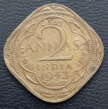 2 Anna, Coin, George VI, High Grade