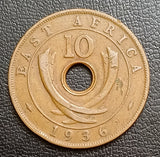 10 cent, British East Africa, Edward VIII, 1936