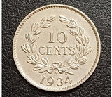 10 cents, Sarawak, CV Brooke, 1920-34