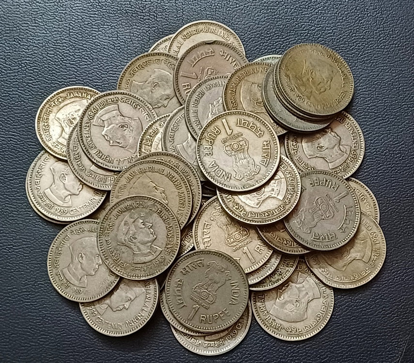 1 Rupee, Jawaharlal Nehru Centenary, 1989 – tezbid