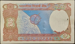 2 Rupee, Satellite, Banknote, India
