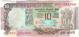10 Rupee, Banknote, India, RN Malhotra, Peacock