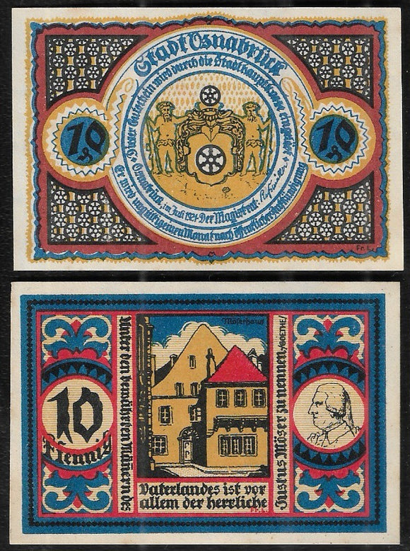 10 Pfennig, Osnabruck - Weimar Germany, 1921