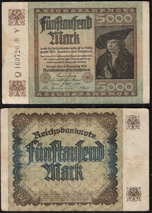5000 Mark, Germany, 1922