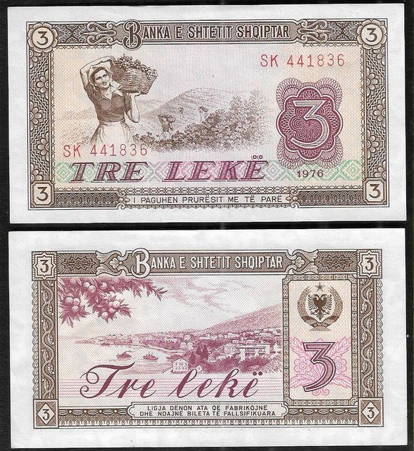 3 Leke, Albania, 1976