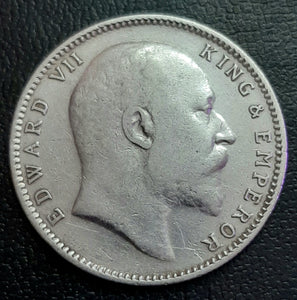 Edward VII, Silver, Rupee, Coin