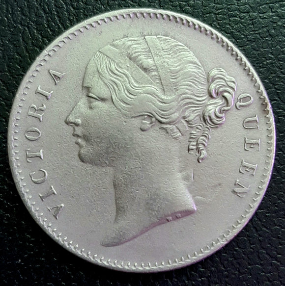 1840, 1 Rupee, Victoria Queen, Divided Legend