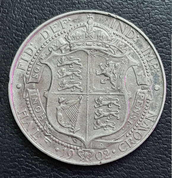 Silver, Coin, Half Crown, Edward VII
