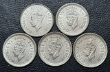 1/4 rupee, Quarter Rupee, George VI, Silver, India
