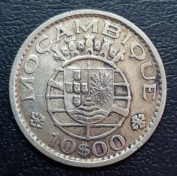 10 Escudo, Silver, Coin, Mozambique, Portuguese Empire