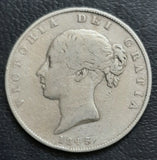 Half Crown, Silver, Victoria, 1st Portrait, Young head