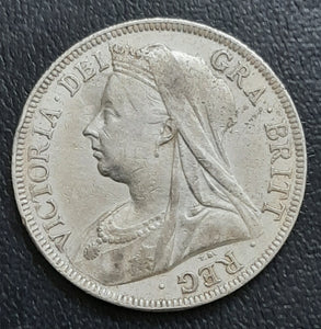 Half Crown, Silver, Victoria, Coin, Old Head