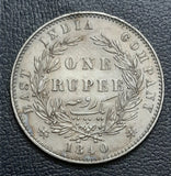 Victoria, Silver, Rupee, DL, Divided Legend, 1840