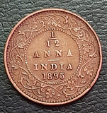 1/12 Anna, Victoria, Bronze, Coin
