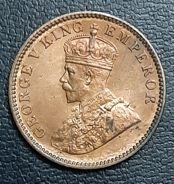 1/4 anna, George V, coin, bronze