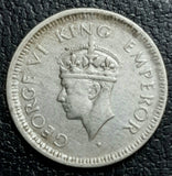 Quarter Rupee, George VI, Lahore Mint