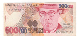 Brazil 500,000 Cruzeiro 1993