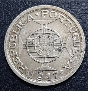 Goa, silver, rupee, Indo-Portuguese, 1947, Estado da India